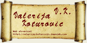 Valerija Koturović vizit kartica